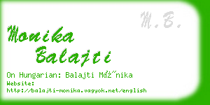 monika balajti business card